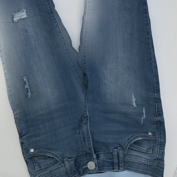Democracy Ab Technology Women's Jeans Light Wash Denim Distressed Stretch 4 - Picture 5 of 7